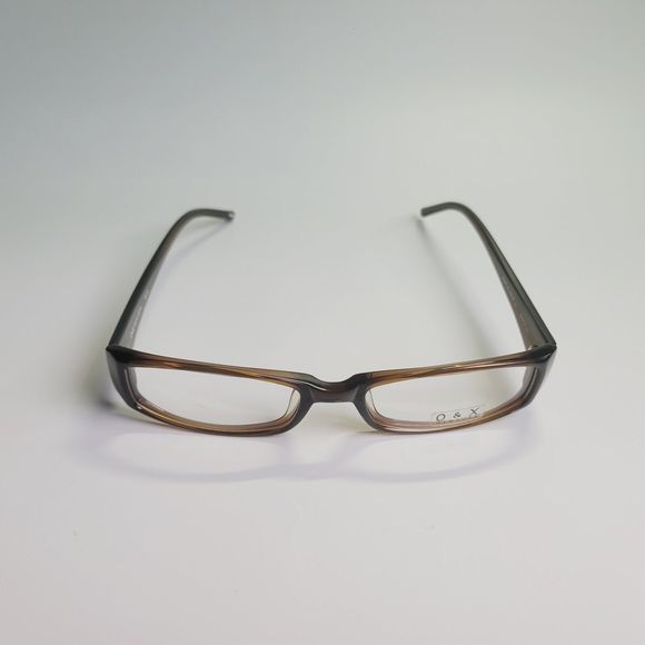 O&X New York OP-42 eyeglasses brown rectangular full frame 51-17 141 C7 - Picture 10 of 11
